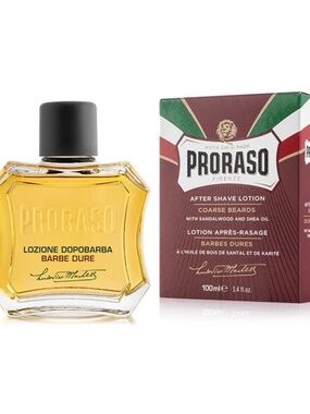 PRORASO AFTER SHAVE LOTION FOR COARSE BEARDS WITH SANDALWOOD AND SHEA OIL 100ML